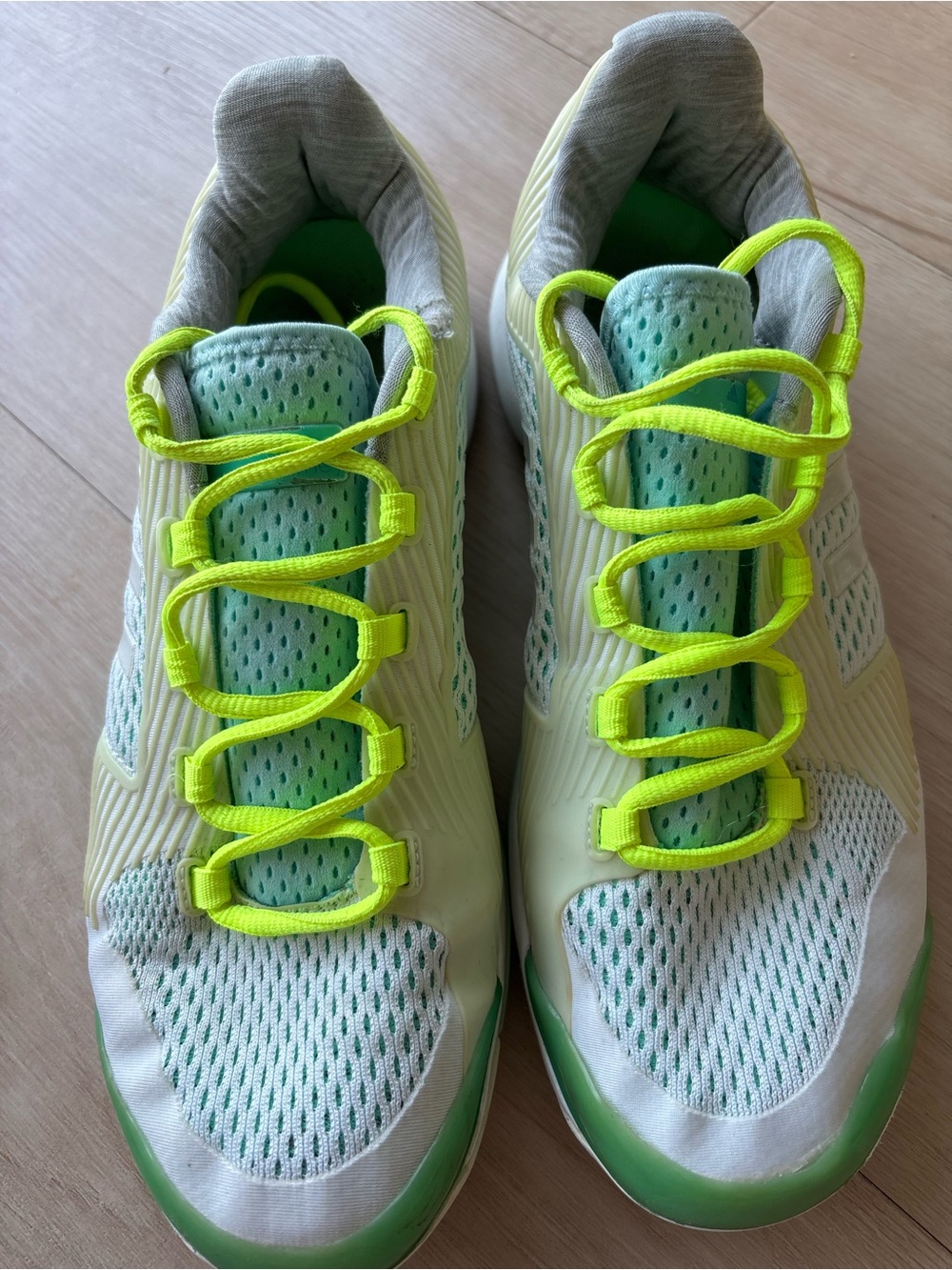 Stella McCartney Neon Yellow and Mint Athletic Sneakers